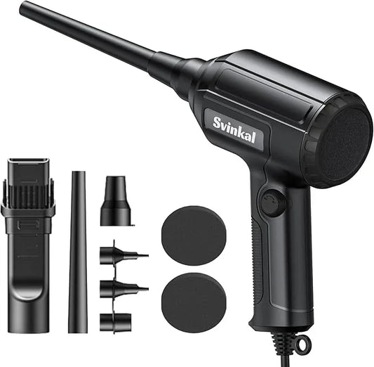 Compressed air Duster Electric 500W, Canned air Replacement, 40000RPM Air Blower, Stepless Speed, an AC dust Blower with 6ounces of Blowing Power for Computer Keyboards etc Electronic Duster - NeatNest