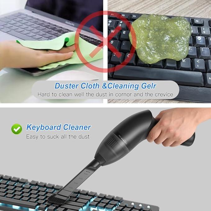 4.3Kpa Keyboard Vacuum Cleaner Portable Computer Vacuum Handheld Vacuum Cleaner Cordless Dust Cleaner for Car Sewing Machine Pet Hairs Crumbs Laptop Desktop Piano - NeatNest