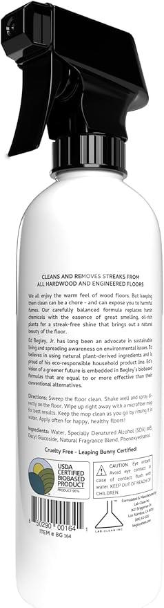 Begley's Hardwood Floor Cleaner Spray - Hard Wood Floor Cleaner for Mopping - Citrus Scent Hardwood Cleaner - 24oz & 64oz Refill Set - NeatNest