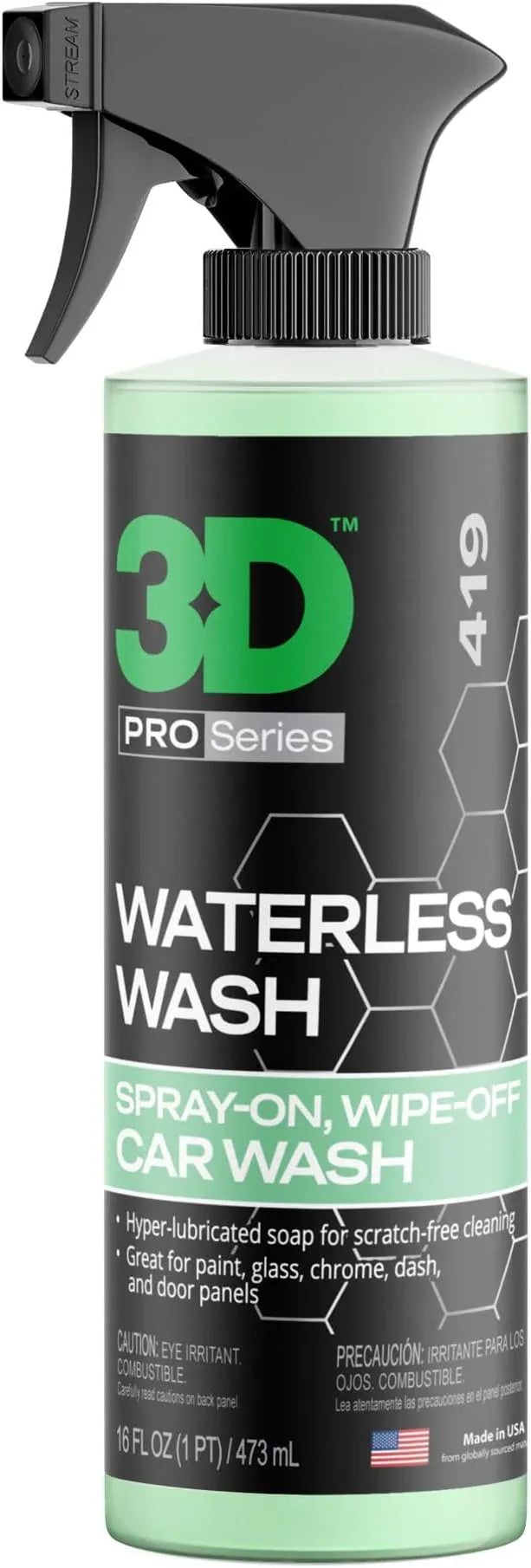 3D Waterless Car Wash - Easy Spray Waterless Detailing Spray - No Soap or Water Needed - Great on Cars, RVs, Motorcycles & Boats 16oz. - NeatNest
