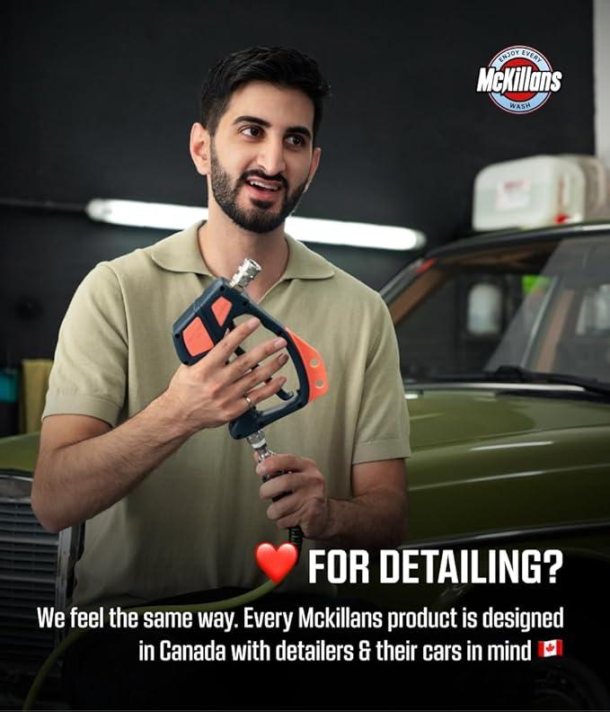 McKillans® Short Pressure Washer Gun with Swivel - High Pressure Water Handle with 3/8" Male Plug and 1/4” Quick Connector Coupler - Power Washer Gun Compatible with Foam Cannon - Car Wash Foam Gun - NeatNest