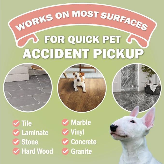 Dog Pee Cleaner | Pet Accident Cleanup Powder | Vomit Cleanup Kit for Hard Surfaces | Puppy Potty Training Aid | Dog Diarrhea Accident Absorbent | Non-Toxic Odor Remover - NeatNest