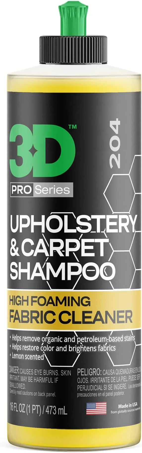 3D Upholstery & Carpet Shampoo - High Foam Stain Remover & Odor Eliminator Shampoo 16oz. - NeatNest