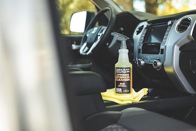 P & S Professional Detail Products Xpress Interior Cleaner – Safe for Leather, Vinyl, Plastic & More, Removes Dirt, Grease & Oil, No Residue, Fresh Scent, No Dilution Needed - 16 oz Spray - NeatNest