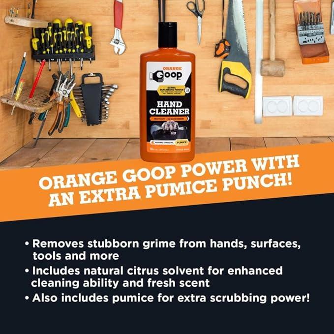 GOOP Orange Liquid with Pumice Multi-Purpose Waterless Hand Cleaner - 16 oz Flip-Top Bottle - NeatNest