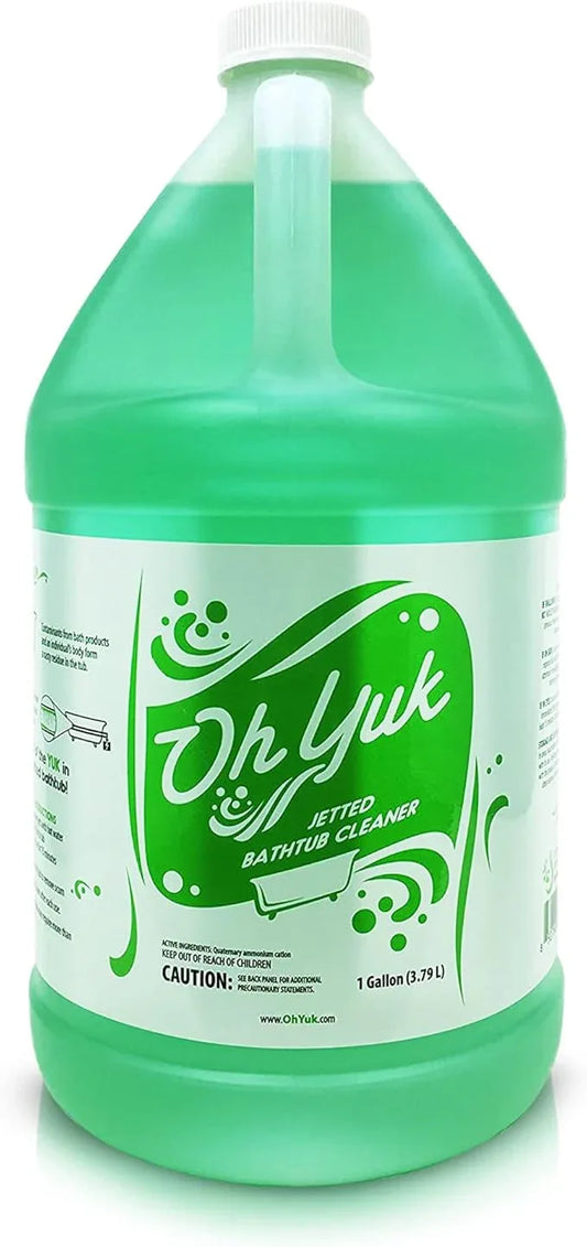 Oh Yuk Jetted Tub Cleaner for Jet Tubs, Bathtubs, Whirlpools, The Most Effective Jetted Tub Cleaner, Septic Safe, 32 Cleanings per Bottle - 1 Gallon - NeatNest