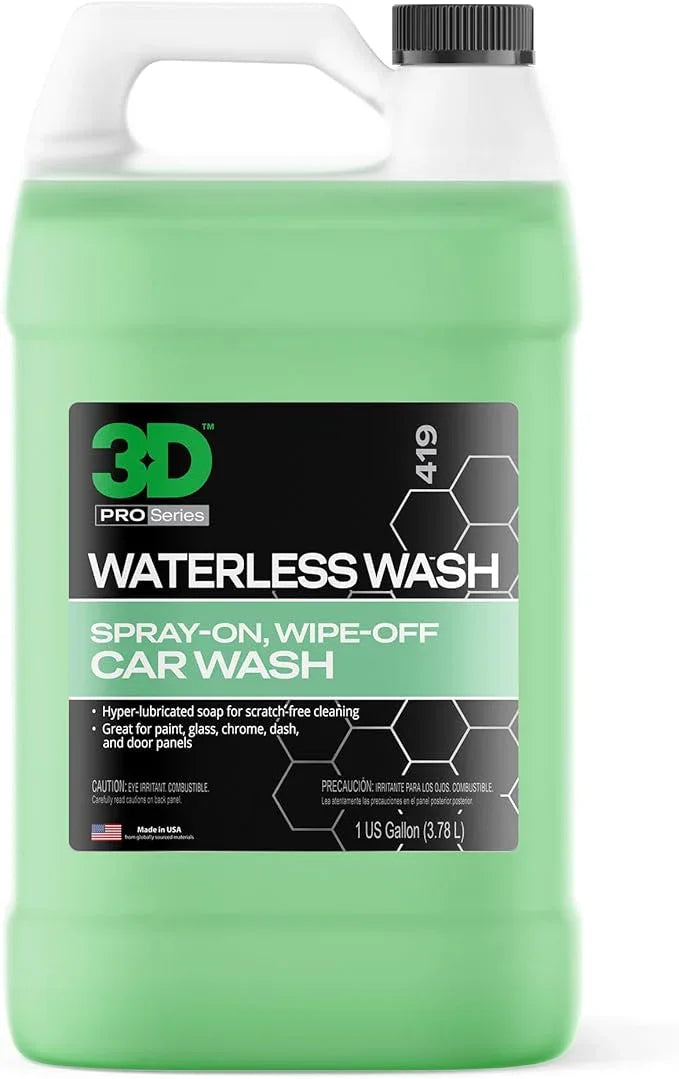 3D Waterless Car Wash - Easy Spray Waterless Detailing Spray - No Soap or Water Needed - Great on Cars, RVs, Motorcycles & Boats 1 Gallon - NeatNest