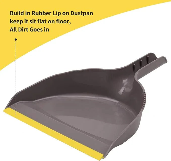 Broom and Dustpan Set,IndoorBroom with Dust pan Combo Set for Home,Angle Kitchen Broom for Floor Sweeping - NeatNest