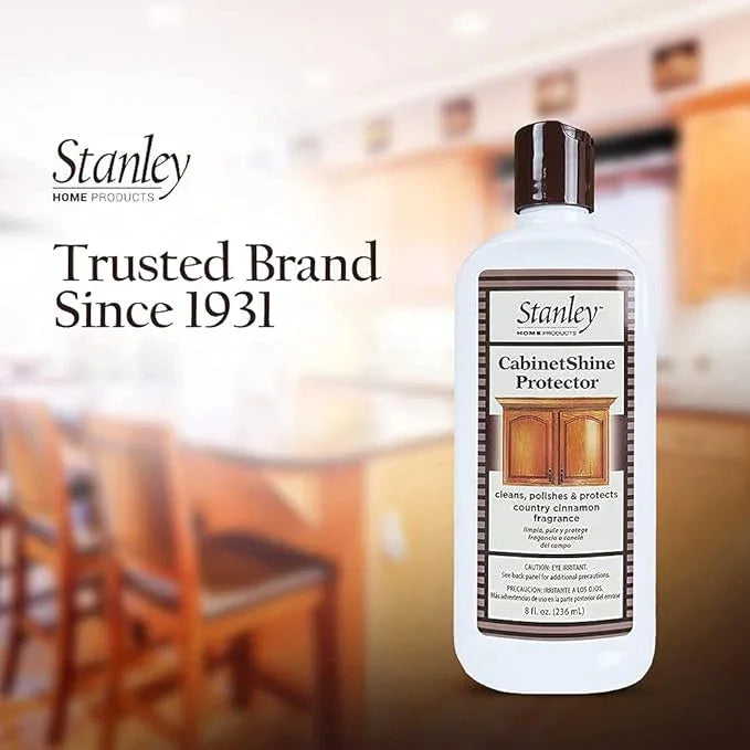 STANLEY HOME PRODUCTS Cabinet Shine Protector - Wood Polisher & Dust Cleaner For Wooden Furniture & Floor - Dust Cream & Hardwood Conditioner For Home & Office Patio (Pack of 6) - NeatNest