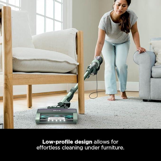Shark Detect Ultralight Corded Stick Vacuum with Direction Detect and Self-Cleaning Brushroll, Powerful Hair Pickup, Ultra-Lightweight, Crevice & Upholstery Tool Included, Evergreen, HZ752 - NeatNest