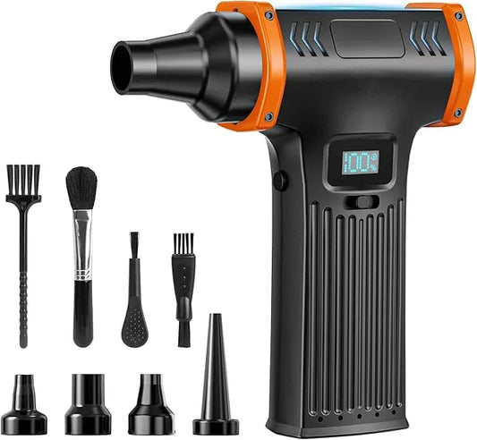 150000RPM Electric Air Duster: Continuously Variable Speed Powerful Air Blower for Computers PC Cleaning - 8000mAh Portable Turbo Fan for Home Car Office - College Back to School Gifts - NeatNest
