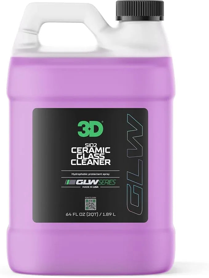 3D SiO2 Ceramic Glass Cleaner, GLW Series | Water & Rain Repellent | All-Weather Protective Ceramic Glass Cleaner | Safe for Tinted, Non-Tinted Windows & Mirrors | DIY Car Detailing | 64 oz - NeatNest