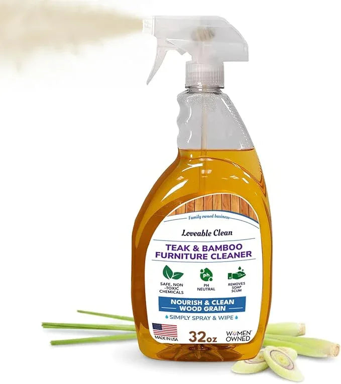 EcoDecors Teak Cleaner Protective Teak Wood Restorer Eco Household Wood Furniture Cleaner Spray bottle For Hardwood & Bamboo Furniture – Certified EPA Safer Choice - 32 oz - NeatNest