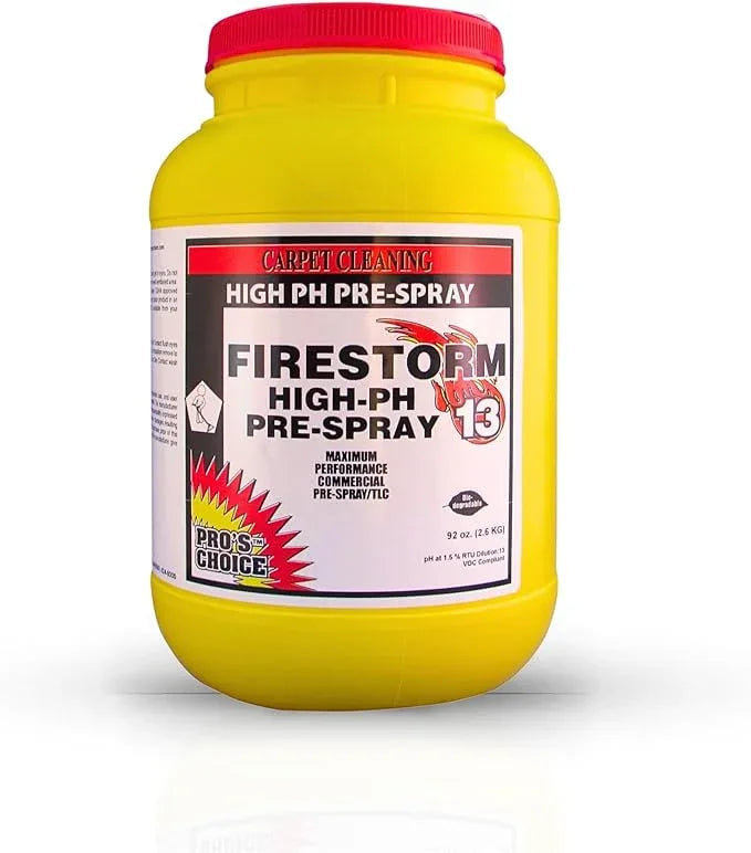 Pro's Choice Carpet Pretreatment Spray Firestorm - Heavy Duty Carpet Cleaner Solution - High pH Rug Stain Remover Spray - Soiled Rug Cleaner Spray - Quality Pre Carpet Cleaning Spray/TLC (92 Oz) - NeatNest