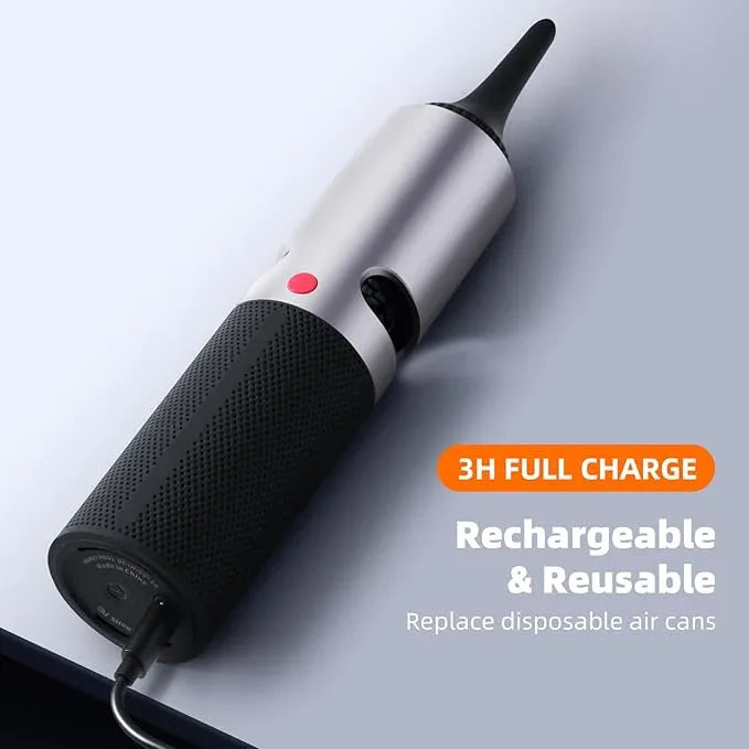 Electric Air Duster, High Pressure Cordless Air Blower to Replace Compressed Air, 110000RPM with 4 Adjustable Speed Levels, Metal Body with Silicone Grip for PC, Keyboard, Car & Light Outdoor Cleaning - NeatNest