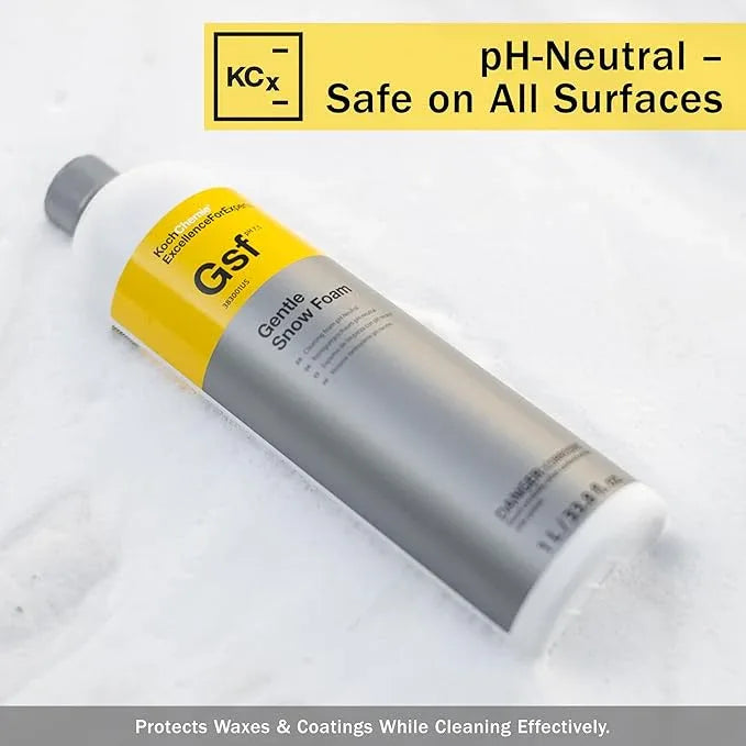 KOCHCHEMIE Gentle Snow Foam - pH Neutral Pre-Cleaning; Works With Foam Cannons & Sprayers; Manual Washing Shampoo; Safe on Existing Wax & Sealed Surfaces; Unique Cherry Fragrance (1 Liter) - NeatNest