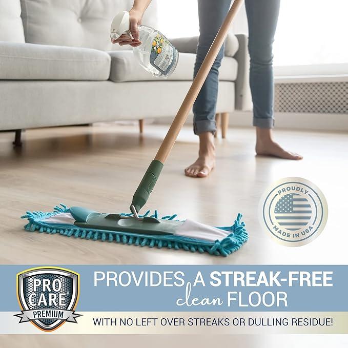 ProCare Citrus Floor Cleaner (Made in USA) | Tile, Stone, Laminate, Vinyl & Natural Wood Floor Cleaner for Mopping, Floor Cleaning Solution with Citrus Aroma - 32oz / 0.95L Spray Bottle - NeatNest