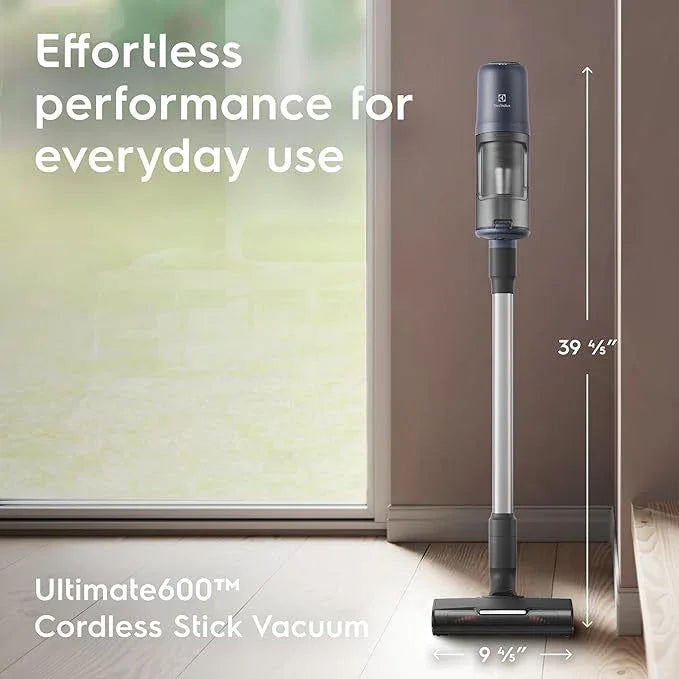 Electrolux Ultimate600 Cordless Stick Vacuum with PowerPro Bristle Nozzle and Larger Dust Bin Capacity, 50-Minute Run Time, 3 Power Modes, Denim Blue - NeatNest
