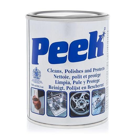 Tri-Peek Peek Polish, Multipurpose Metal Cleaner, Polish and Protect All Metals & Fibreglass, Aluminum, and Chrome Metal Polisher, Silverware, Glass & Acrylics, Home & Industrial Cleaner, 1000ml Can - NeatNest
