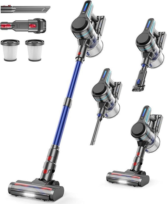 NADALY Cordless Vacuum Cleaner for Home, 8-in-1 Powerful Stick Vacuum Cordless with 45Mins Runtime, Anti-Tangle, Lightweight, 1.5L Dust Cup, Rechargeable Vacuum for Hardwood Floor Carpet Pet Hair - NeatNest