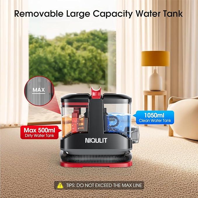 Portable Handheld Upholstery Spot Cleaner Machine, 15Kpa Deep Carpet Cleaner for Pets, Sofa, Couches, Area Rugs and Car, Furniture Cleaner Machine with Versatile Tools & Self-Cleaning System - NeatNest