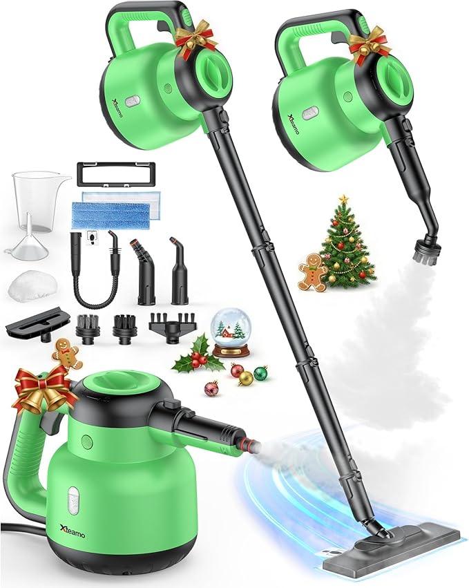 Steam Mop with Detachable Handheld Steam Cleaner for Home, 12-in-1 Multi Accessories, Quick 15s Heat, 221°F Floor Steamer & 320ml Water Tank, Powerful Steamer for Cleaning Floor, Carpet, Windows, Tile - NeatNest