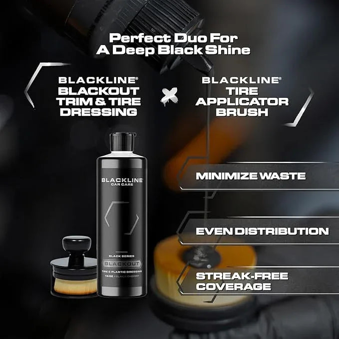 Blackline Car Care - Blackout Trim and Tire Dressing for Plastic, Rubber, Vinyl, and Tires Safe for Cars, Trucks, SUVs & More - 16 fl OZ - NeatNest