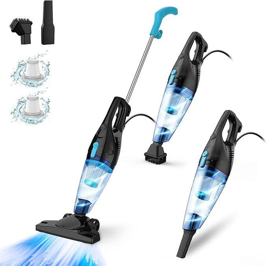 Corded Vacuum Cleaner, 4-in-1 Vacuum Cleaners for Home 15Kpa Power Suction Lightweight Corded Stick Vacuum with HEPA Filter Converts to Small Handheld Vacuum for Home, Pet Hair, Carpet, Hard Floors - NeatNest