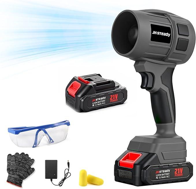 21V Cordless Handheld Leaf Blower - Variable Speed, 30000RPM Powerful Handheld Blower with Rechargeable Battery, Protective Gear for Home, Backyard, Driveway & Snow Removal - NeatNest