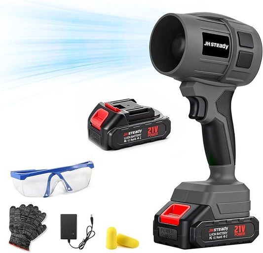 21V Cordless Handheld Leaf Blower - Variable Speed, 30000RPM Powerful Handheld Blower with Rechargeable Battery, Protective Gear for Home, Backyard, Driveway & Snow Removal - NeatNest