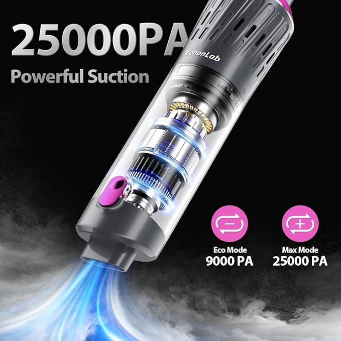 Handheld Vacuum Cordless Car Vacuum Cleaner Powerful Suction Car Vacuum Lightweight Portable Rechargeable Hand Held Vacuum Cleaner One-Touch Empty with HEPA Filter (Violet) - NeatNest