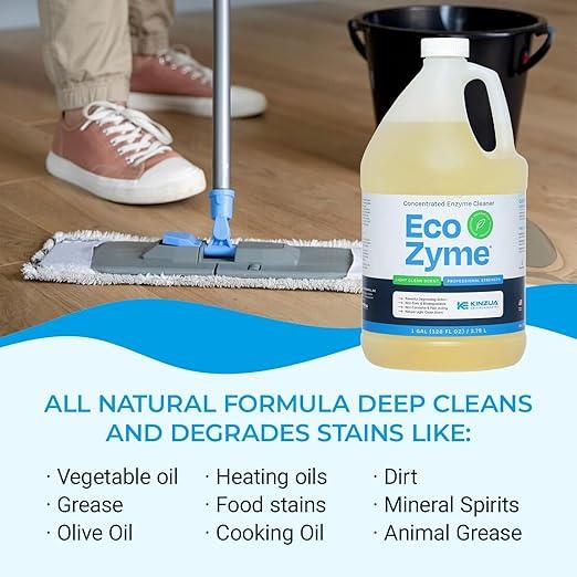 KINZUA ENVIRONMENTAL Eco-Zyme Multi-Purpose Enzyme Cleaner Concentrate, Professional Strength Concentrated All-Purpose Cleaner & Degreaser For Floor, Carpet, Kitchen, Concrete, Walls & More, 1 Gallon - NeatNest