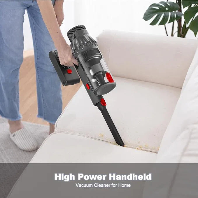 Vacuum Cleaners for Home - Cordless Stick Vacuum Cleaner, Lightweight High Power Vac for Pet Hair Carpet Hardwood Floor, Handheld Portable Wireless Rechargeable Battery Household Vac,Red - NeatNest