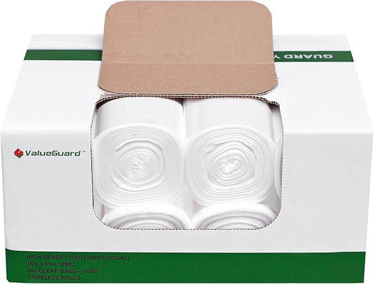 Trash Can Liner - Wholesale 200 Count Garbage Bags on Perforated Roll 55 Gallon Multipurpose for Office Bathrooms Business Home Commercial and Industrial Needs - NeatNest