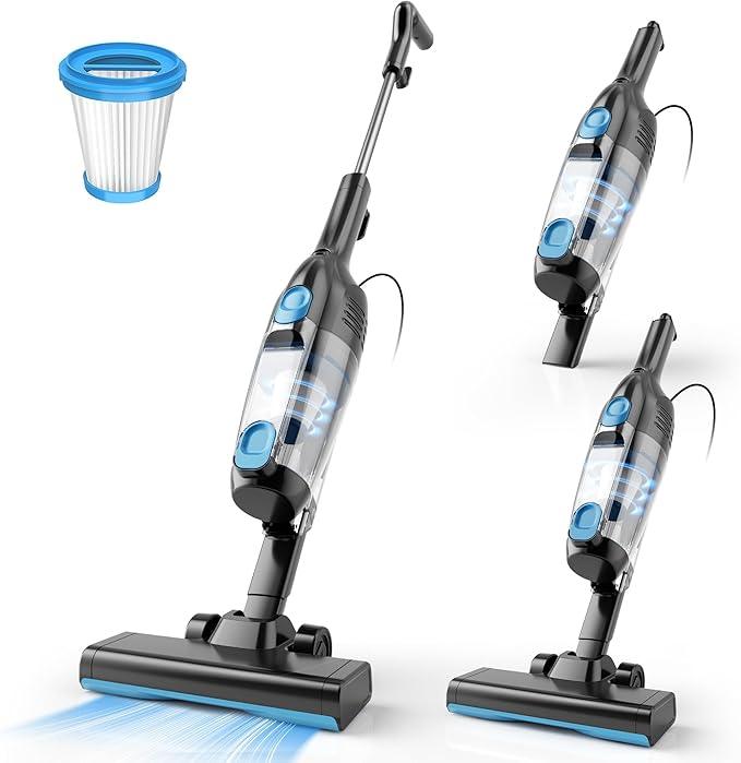 Vazone R6X Corded Stick Vacuum Cleaners for Home, 20Kpa Powerful Suction Stick Vacuum with 16Ft Cord, 2 in 1 Lightweight Handheld Vacuum Cleaner for Hardwood Floor Pet Hair - NeatNest