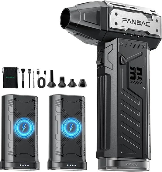 X305 Air Duster with Dual Battery Pack - 150,000rpm, 3-Gear Adjustable Speed, Ultra-Powerful Brushless Motor Compressed air Duster, for Keyboard, Computer, House, Indoor and Outdoor - NeatNest