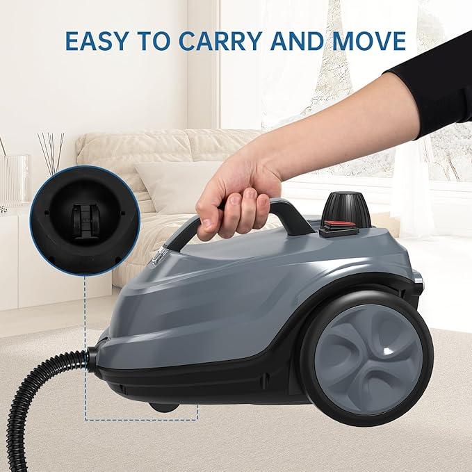 Steam Cleaner, Powerful Heavy Duty Canister Steamer with 34 Accessories, Steam Mop with 16.4 Ft Extra-Long Power Cord for Home Floor Cleaning, Grout, Upholstery, Car Detailing, Grey - NeatNest