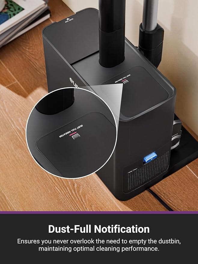Eureka Stylus Elite NEC490BL Cordless Stick Vacuum, 350W Powerful Suction, Self-Emptying Station, 60-Min Runtime, Anti-Tangle Brushroll, 5-Layer HEPA Filtration, Ideal for Pet Hair&All Floor Types - NeatNest