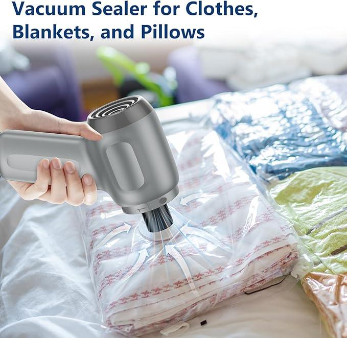 Fanisic Car Vacuum Handheld Vacuum Cleaner/Air Duster, 15000PA Strong Suction with Brushless Motor, Rechargeable Dust Buster/Hand Pump Low Noise for Car Detailing Home Office Cleaning - NeatNest