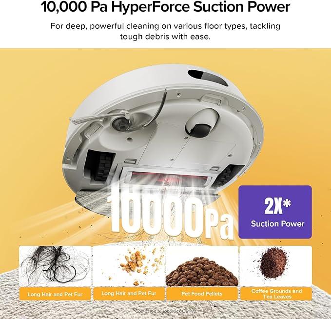 roborock Q7 M5+ Robot Vacuum and Mop, Upgraded from Q5 Max+, Up to 7-9 Weeks Self-Empty, 10000Pa Suction, Dual Anti-Tangle System for Pet Hair & Carpet, PreciSense LiDAR Navigation, App Control, White - NeatNest