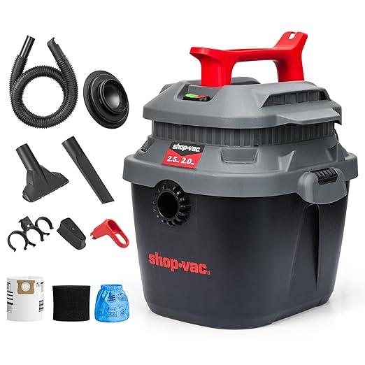 Shop-Vac 2.5 Gallon 2.0 Peak HP Wet Dry Vacuum with Blower, Wall-Mounted Portable Shopvac with 10 Feet Cord, 1.25 Inch x 4 Feet Hose, Small Vacuum Cleaner Ideal for Garage, Workshop & Home, 5430095 - NeatNest