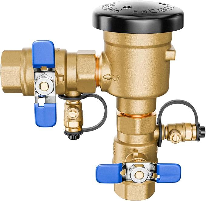 New Upgraded 1" 720A Pressure Vacuum Breaker Assembly, Thickened Brass Backflow Preventer Valve, Max 400 PSI, Back Siphon Valves for Irrigation System (1 Inch) - NeatNest