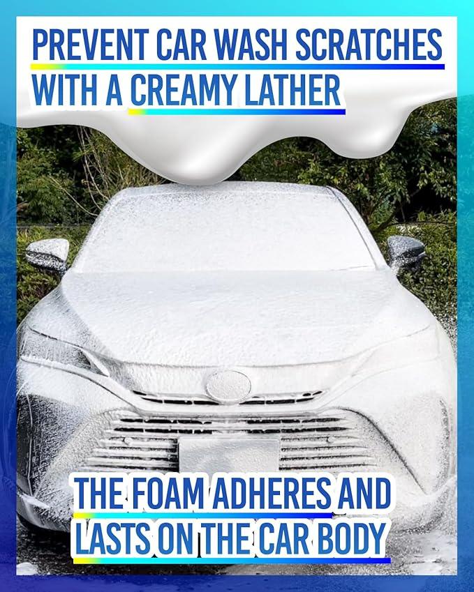 MJJC Foam Ultimate Snow Foam Car Wash Soap Specialized Car Shampoo for Foam Cannon and Pressure Washer, Safe for Cars (pH Neutral, 10x Concentrated) lime mint scent (64 oz) - NeatNest