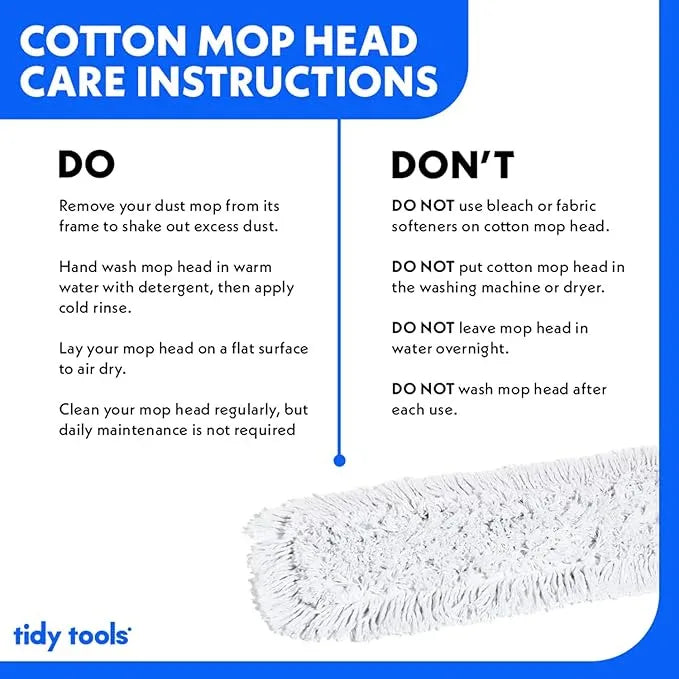 Commercial Dust Mop – 30 Inch Floor Sweeper for Hardwood, Reusable Cotton Mop Head, Extendable Handle, Dry Mop for Floor Cleaning & Janitorial Supplies - NeatNest