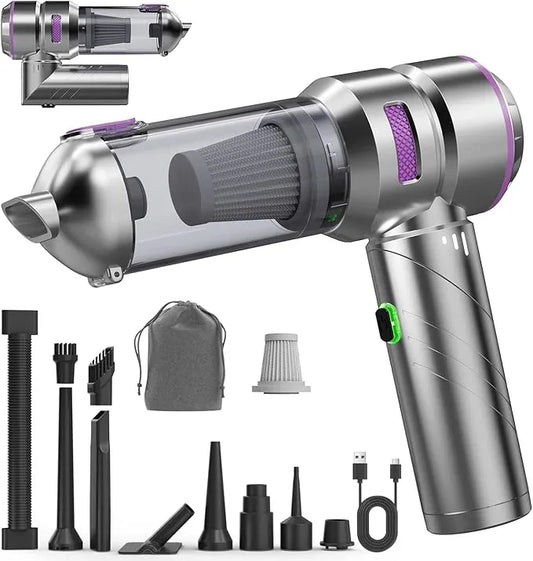 Car Vacuum - Foldable Mini Handheld Vacuum Cordless with Brushless Motor, 4-in-1 22000PA High Power Portable Rechargeable Vacuum Cleaner & Air Blower & Duster & Pump for Home, Pet, Office - NeatNest