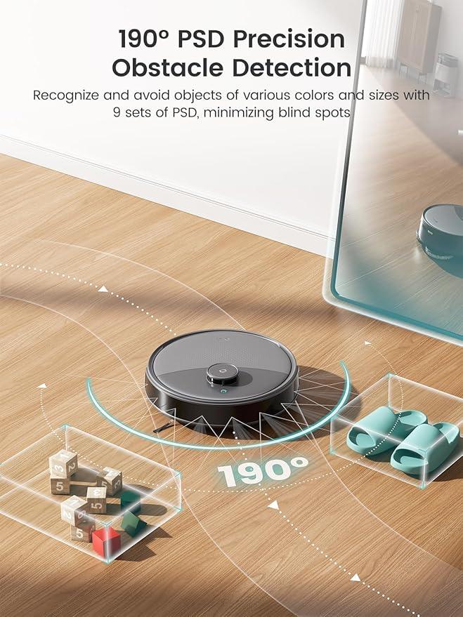 Lefant LiDAR Robot Vacuum and Mop, 20000Pa Suction, 90-Day Self-Emptying, Obstacle Avoidance, Auto Mop Washing&Drying, All-in-One for Pet Hair Carpet, 5G WiFi Alexa/APP/iWatch Control, M3 Max - NeatNest