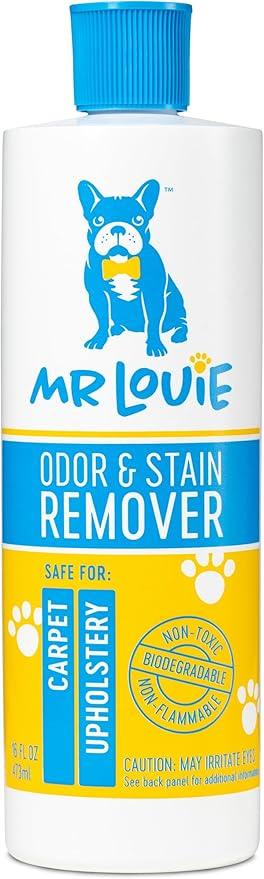 MR LOUIE ODOR & STAIN REMOVER - Safe For Use Around Kids and Pets. Incredibly tough on odors and stains from Blood, to Cat/Dog Urine, Feces, Vomit, to Food Stains like Ketchup, Red Wine, and Coffee. - NeatNest