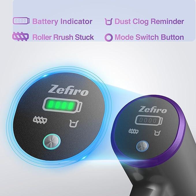 Zefiro Cordless Vacuum Cleaner for Home,450W /40Kpa 50Mins Stick Vacuum,Anti-Tangle 1.5L Dust Cup, Rechargeable Wireless Handheld Vacuum for Pet Hair/Carpet/Floor - NeatNest