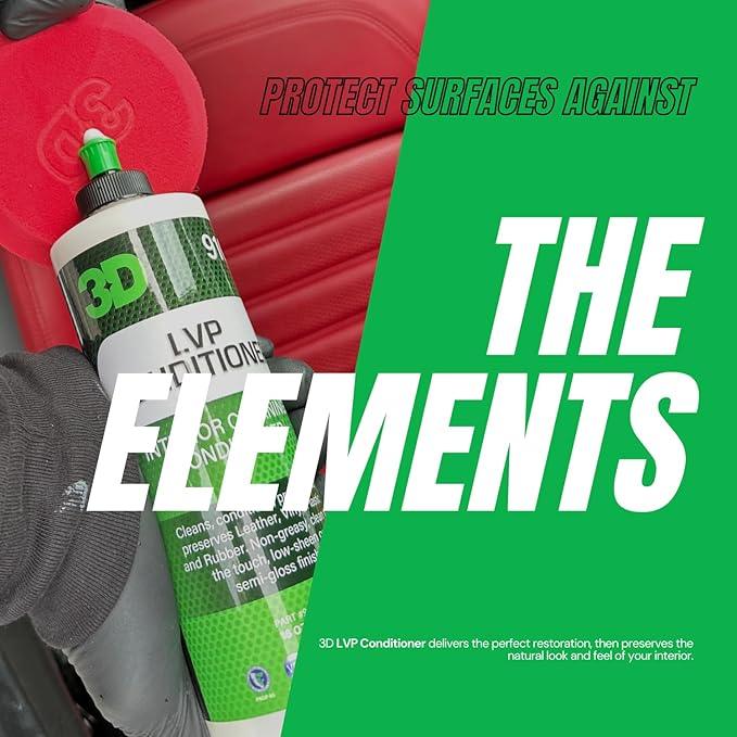 3D Leather, Vinyl & Plastic Conditioner | Restores, Conditions & Protects Car Interiors | Non-Greasy UV Protection for Seats, Steering Wheels, & Trim |16 oz - NeatNest