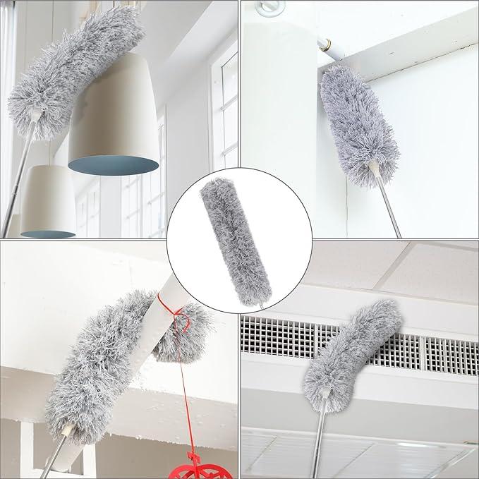 10 PCS Microfiber Feather Duster Kit, Dusters for Cleaning with Extension Pole, Retractable Bendable, Gap Dust Brush Blind Duster, for Cleaning Ceiling Fan, High Ceilings, Cars - NeatNest